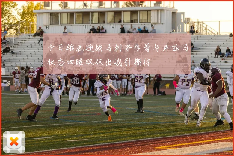 今日雄鹿迎战马刺字母哥与库兹马状态回暖双双出战引期待